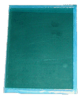 Gel slab on plastic film